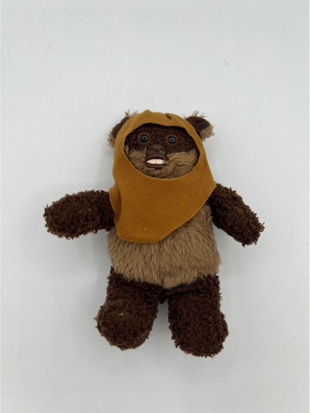 Vintage Star Wars Kenner Ewok Plush Toy with Brown and Tan Fur, Approx. 9 Inches